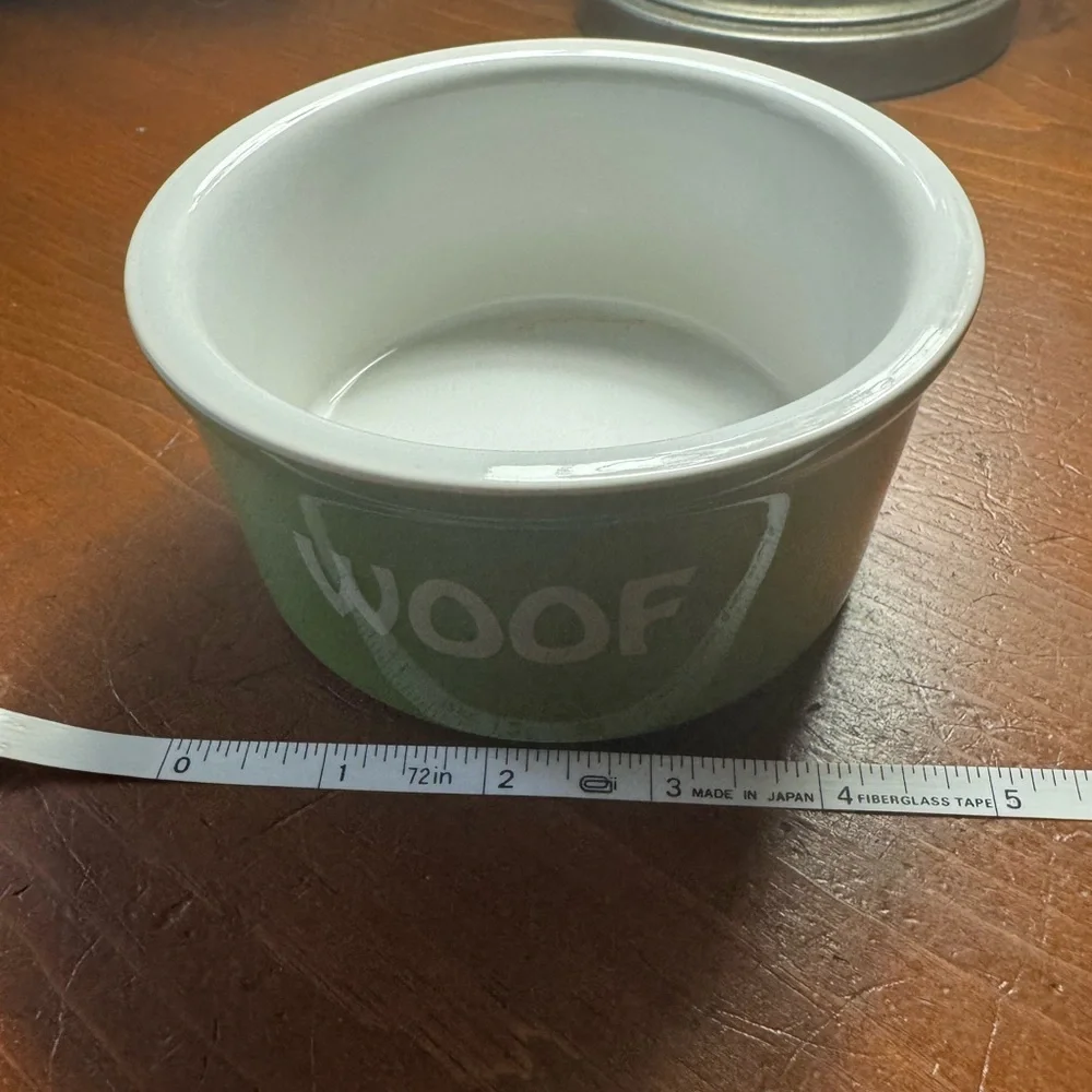 Ceramic medium dog bowls “Woof”